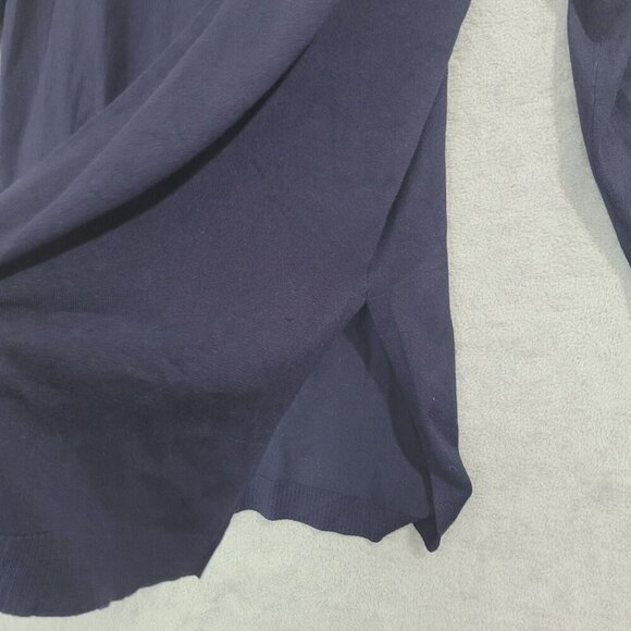 NWT Verve Ami Womens XL Long Open Cardigan Sweater  Navy Blue Rayon & Polyester - Picture 8 of 9
